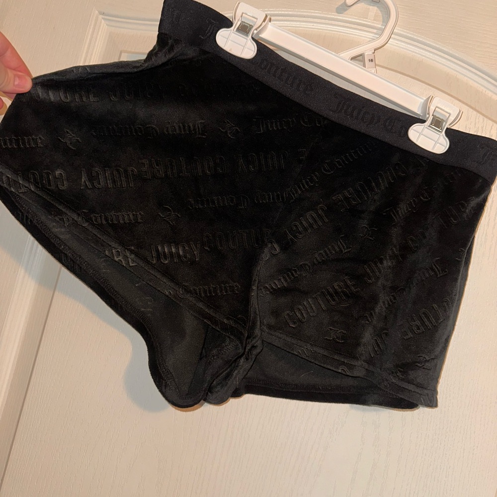 Juicy Couture Black Velour Shorts